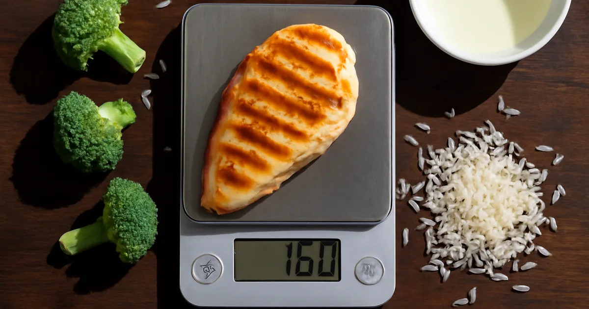 Bols de meal-prep crossfitteur avec poulet, riz, brocolis et avocat alignés sur table en bois sombre