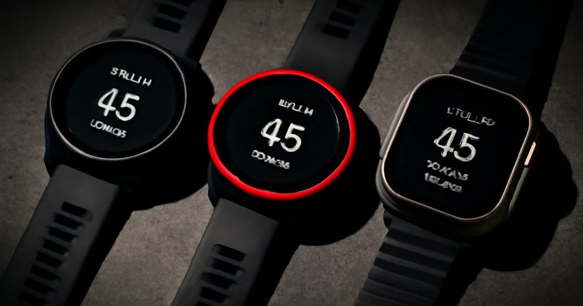 Trois montres cardio sur poignet crossfit : Garmin Forerunner, Polar Vantage, Apple Watch Ultra